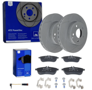 ATE PowerDisc BREMSSCHEIBEN+BELÄGE VORNE passend für MERCEDES E-KLASSE W212 C207